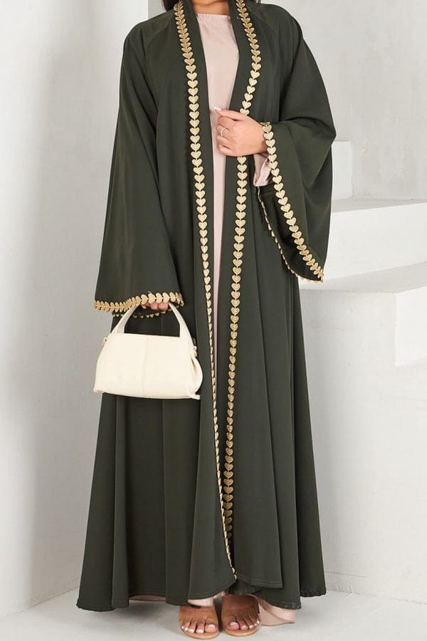 Luxury Maroon Abaya with Embroidery By Wearkurtis