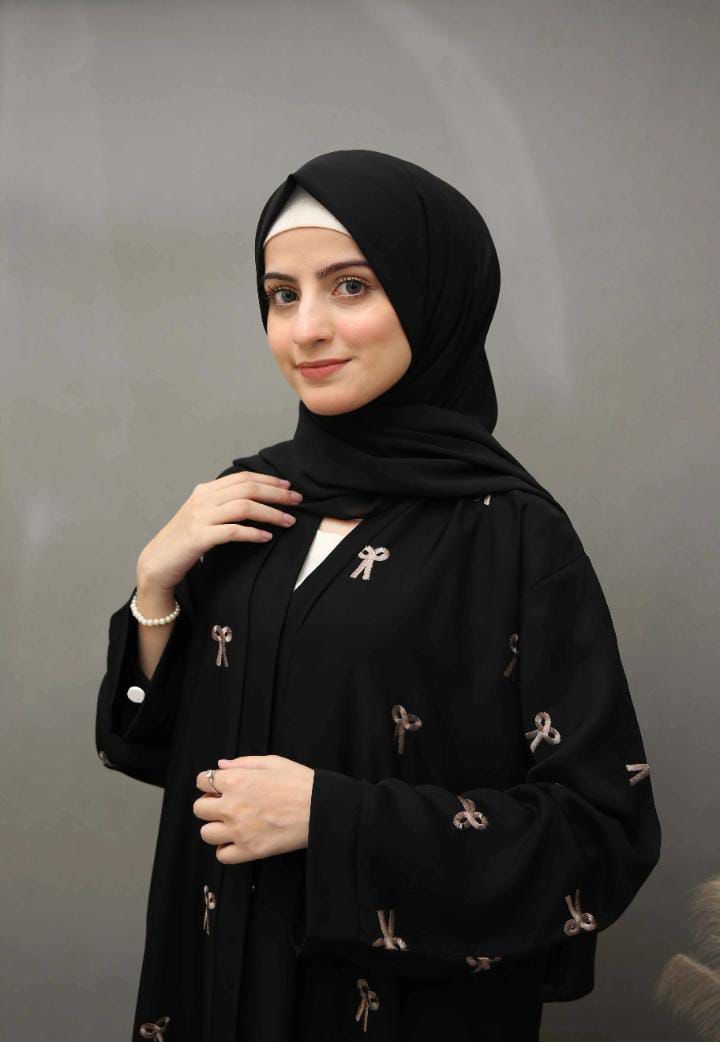 Pookie Bow Unique Abaya design by Wearkurtis.