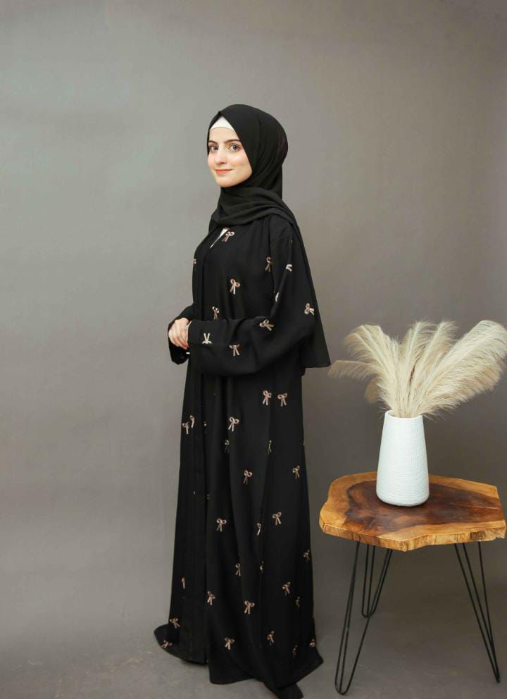 Pookie Bow Unique Abaya design by Wearkurtis.