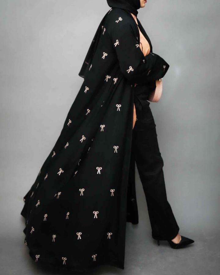 Pookie Bow Unique Abaya design by Wearkurtis.