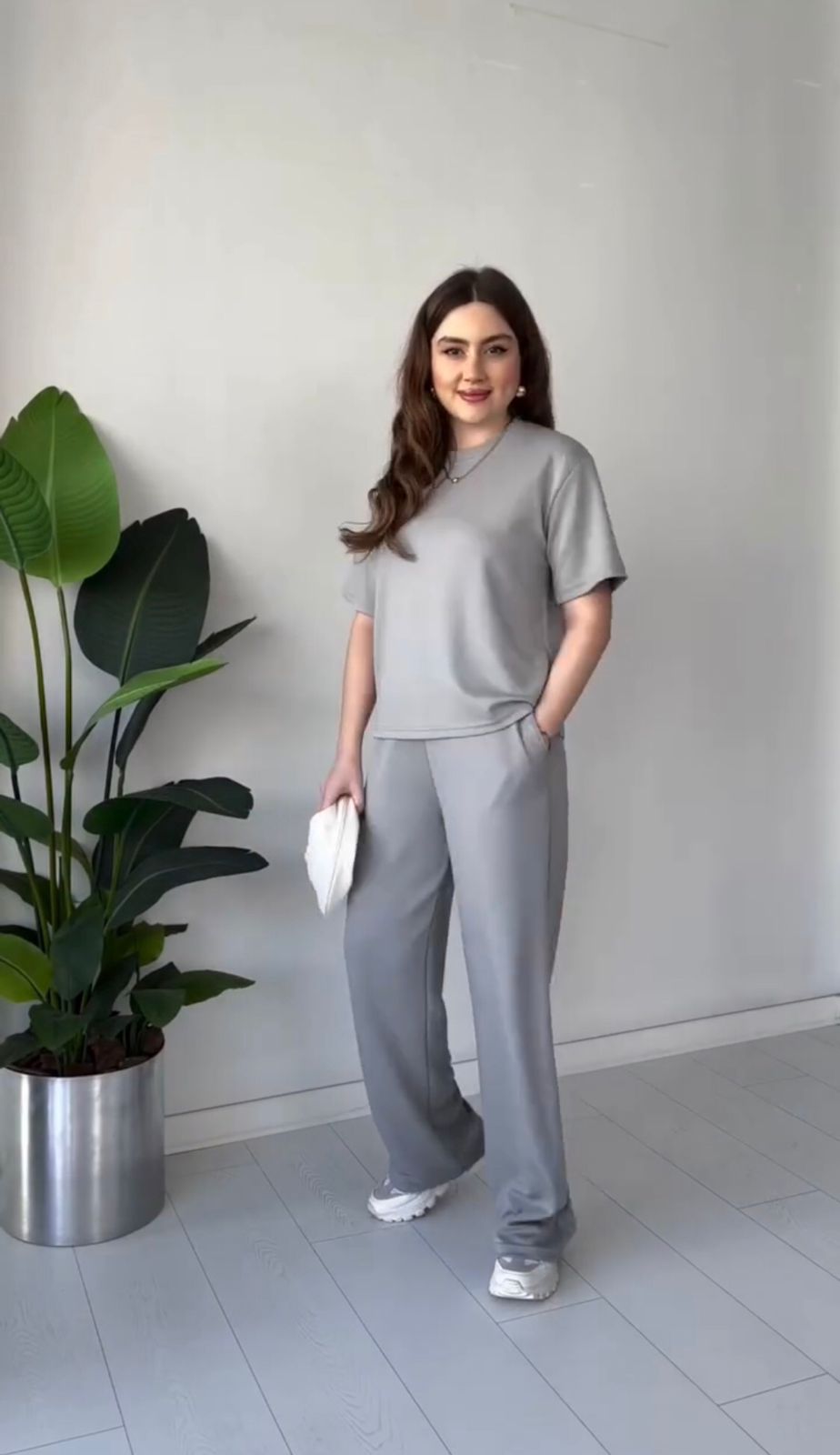 Summer Set Plain Tee With Trouser