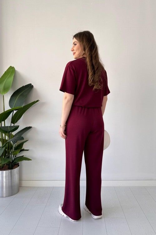 Summer Set Plain Tee With Trouser