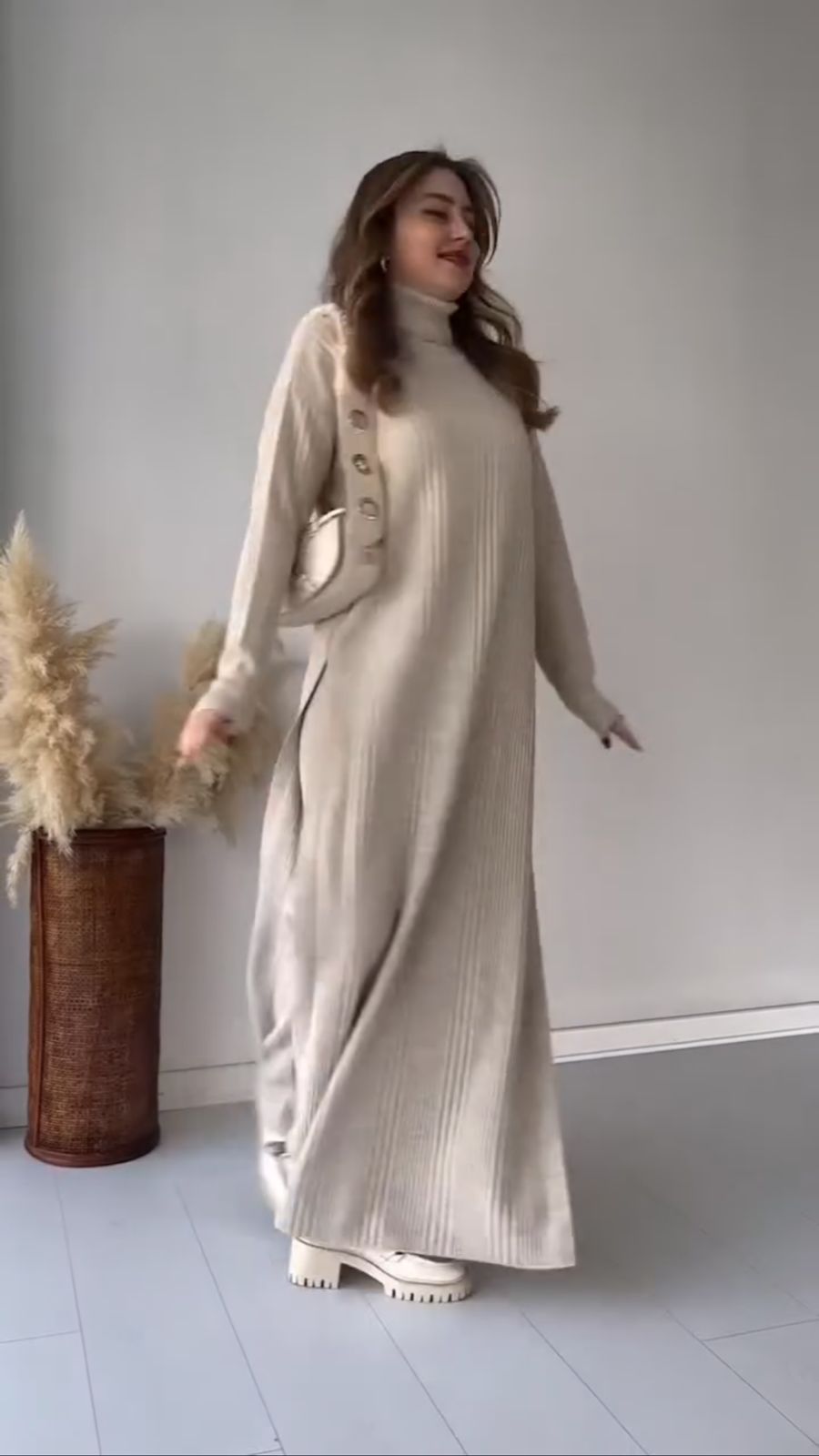 Long Modest Chic 2 Piece Winter Suit