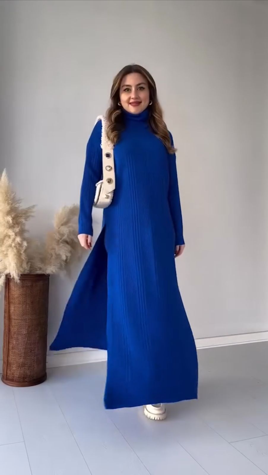 Long Modest Chic 2 Piece Winter Suit