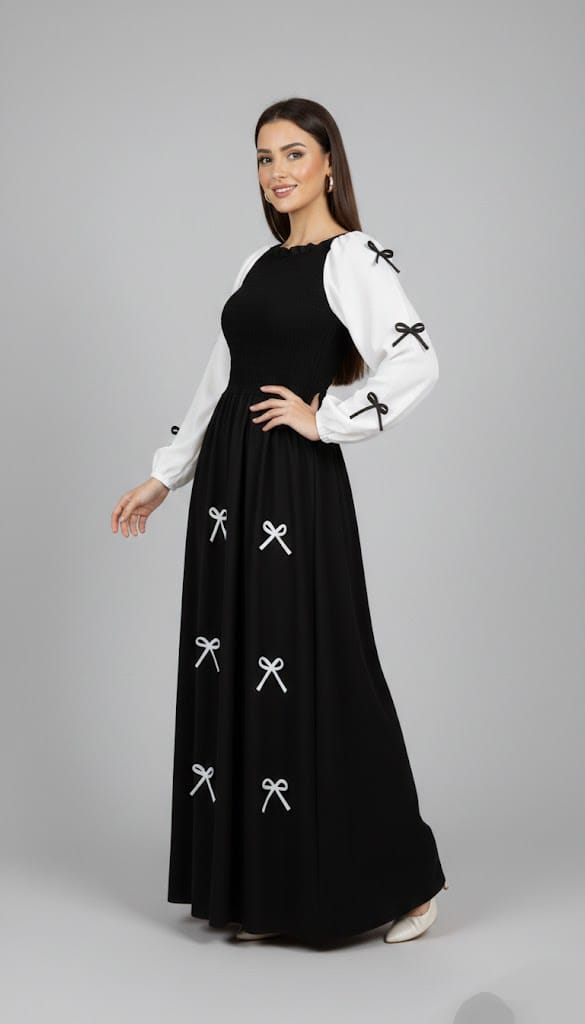 Stylish Bow Tie Maxi Dress