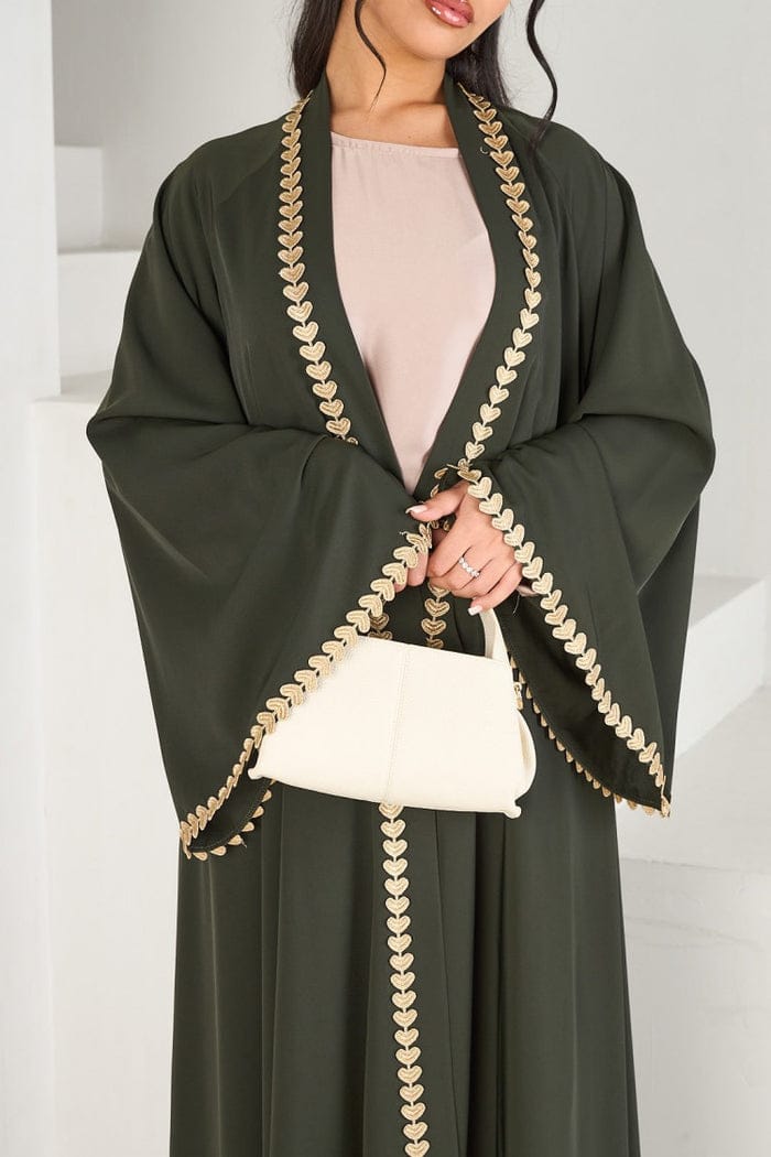 Luxury Maroon Abaya with Embroidery By Wearkurtis