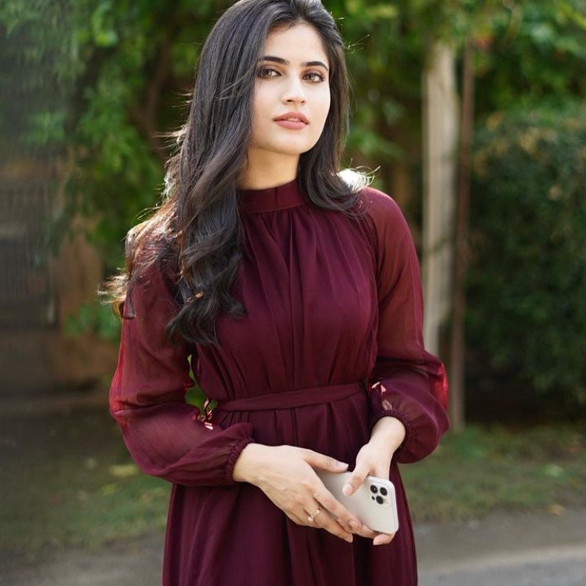 Maroon Dress Unique design by Wearkurtis.