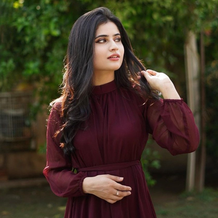 Maroon Dress Unique design by Wearkurtis