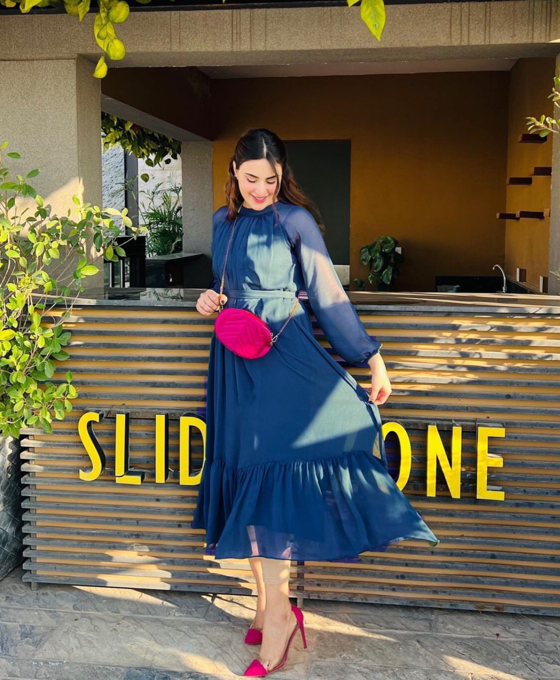 Navy Blue Dress Unique design by Wearkurtis.