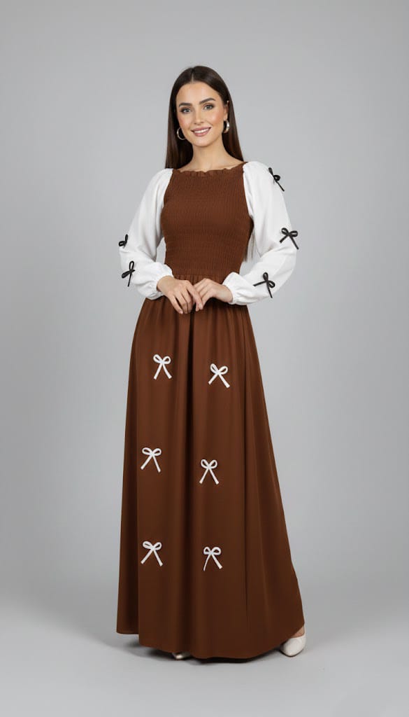 Stylish Bow Tie Maxi Dress