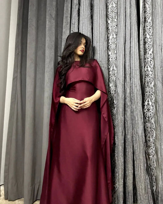 CRIMSON GRACE CAPE GOWN DRESS BY WEARKURTIS