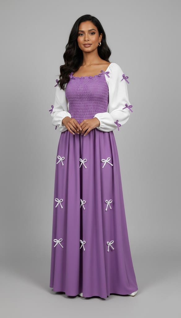 Stylish Bow Tie Maxi Dress