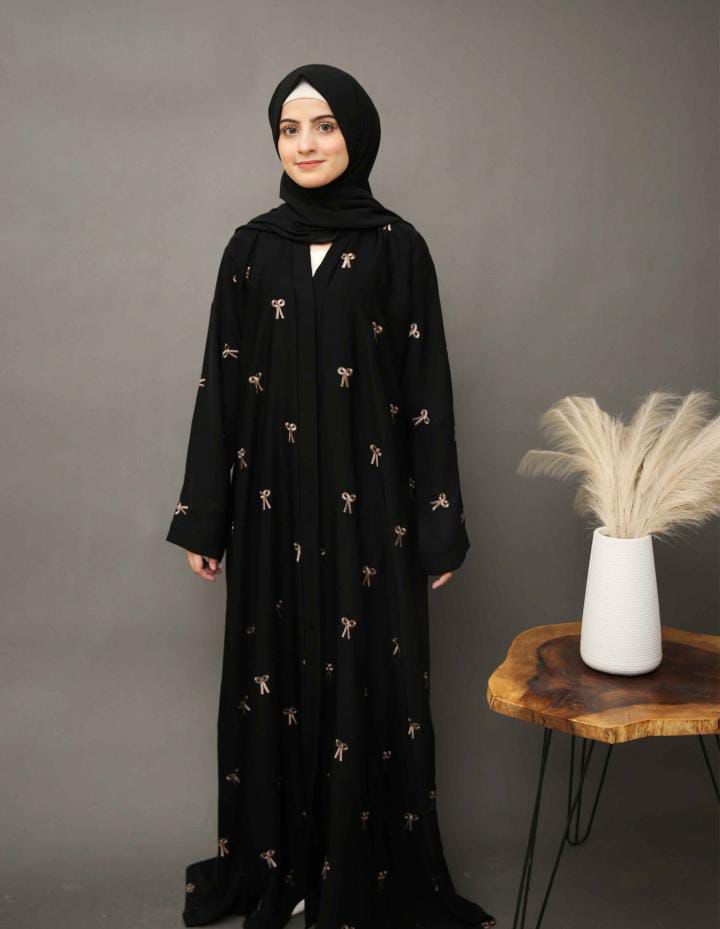 Pookie Bow Unique Abaya  design by Wearkurtis.